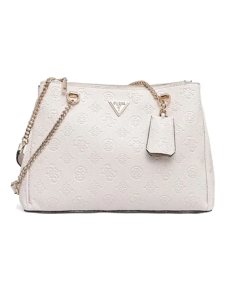 Guess Schultertasche mit Logo-Prägung - Weiß Weiß