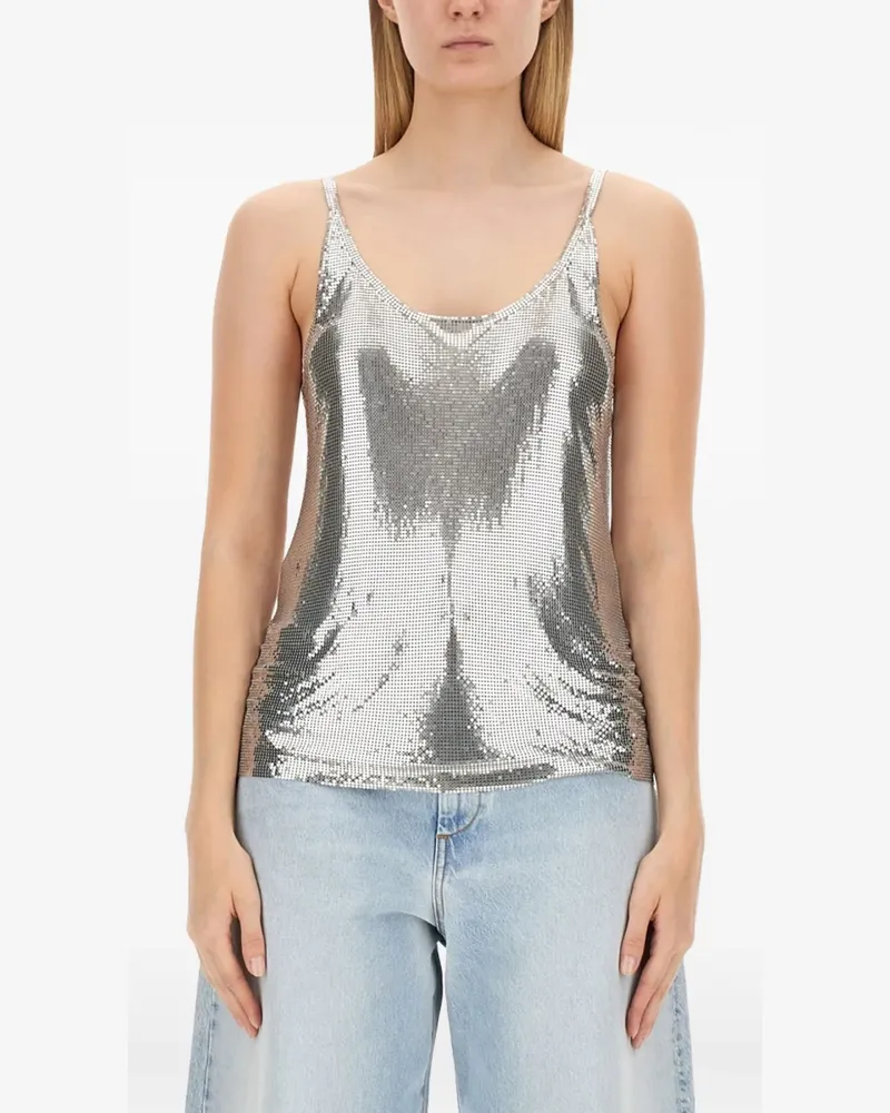 Paco Rabanne mesh wire top - Silber Silber