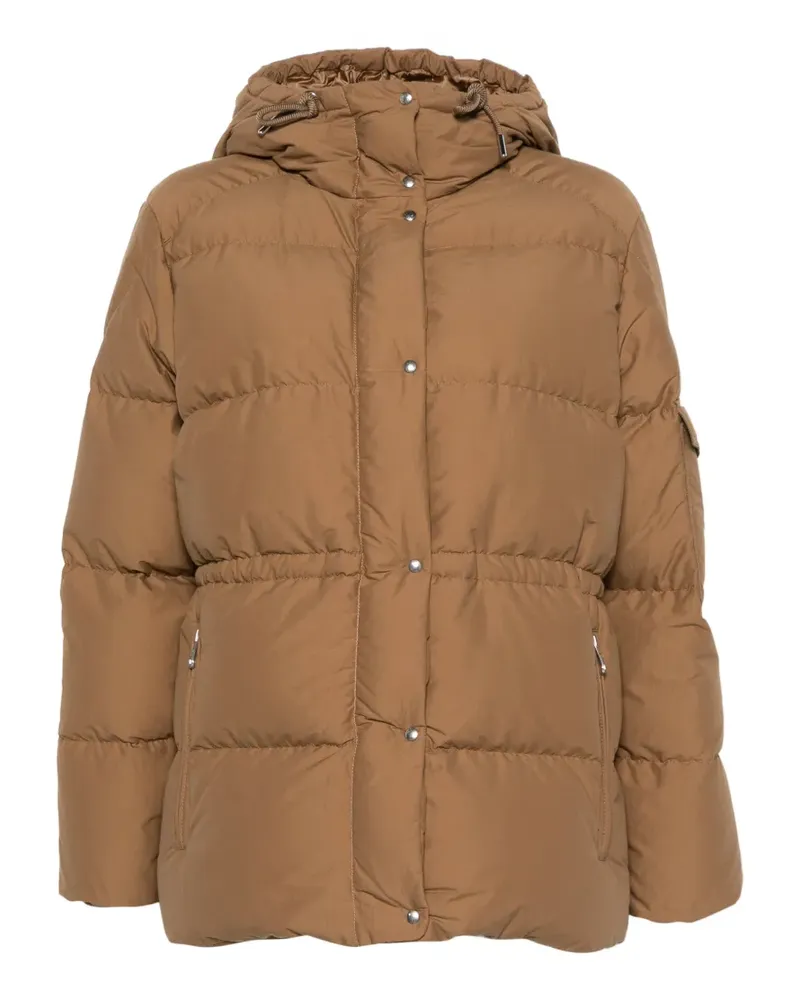 Moncler Himalaya hooded short down jacket - Braun Braun