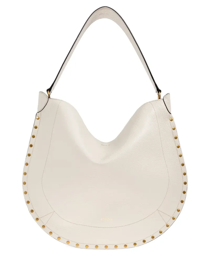 Isabel Marant Oskan studded shoulder bag - Nude Nude