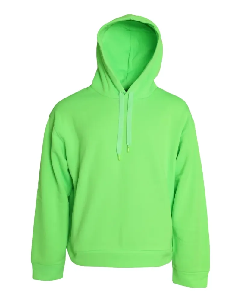 Dolce & Gabbana Hoodie mit Kordelzug und geripptem Besatz - Grün Grün