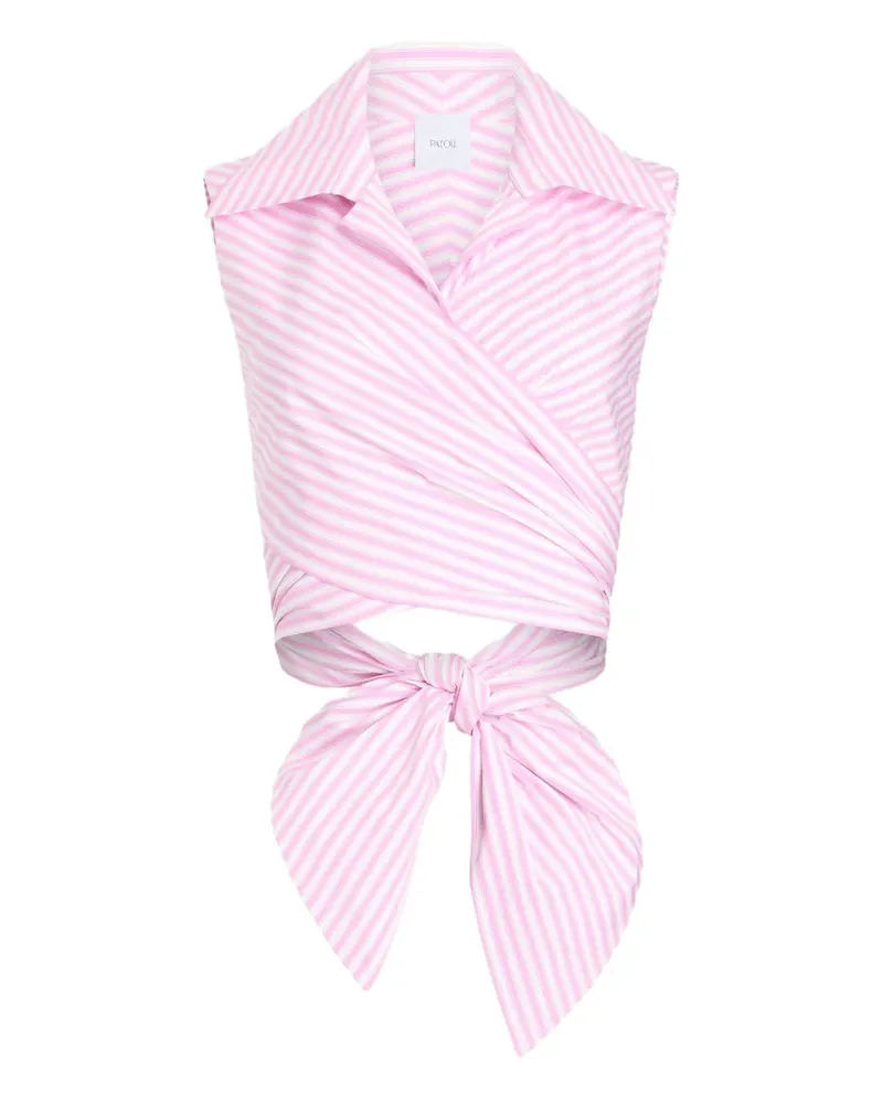 Patou Drapiertes Top mit Streifen - Rosa Rosa