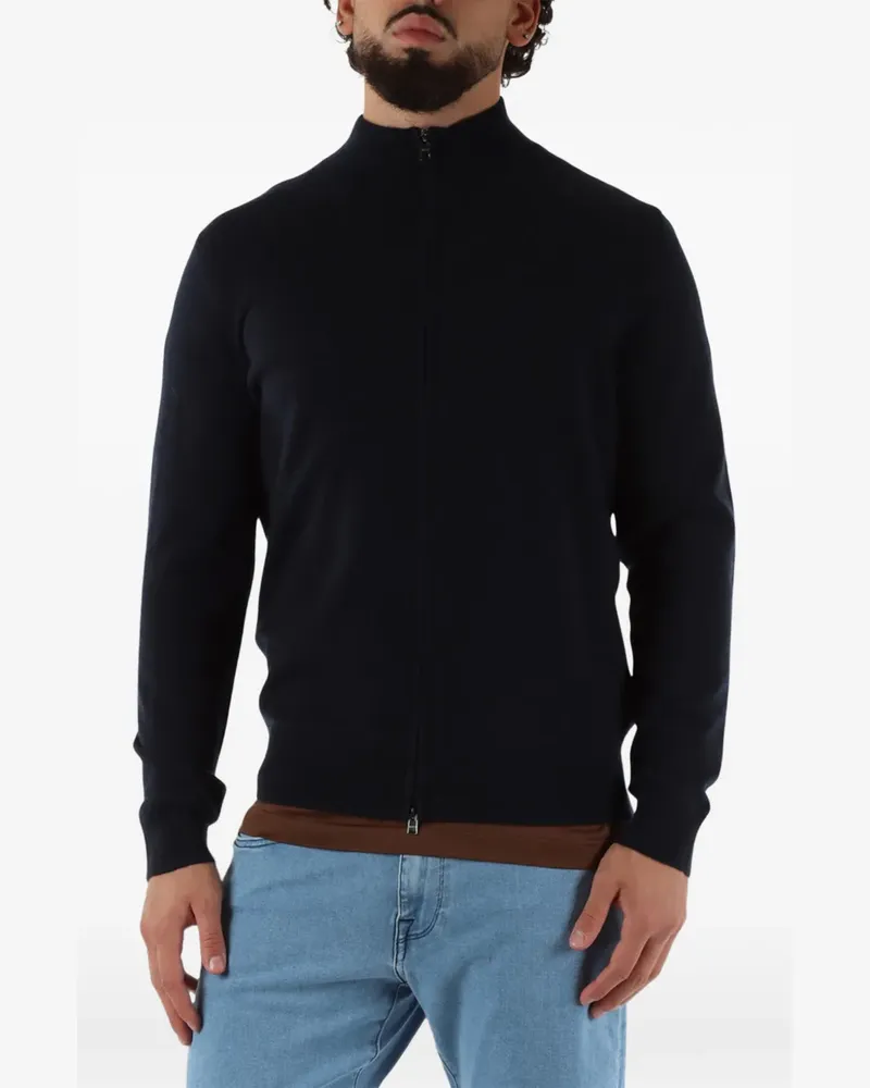 HUGO BOSS zip-up cashmere cardigan - Blau Blau
