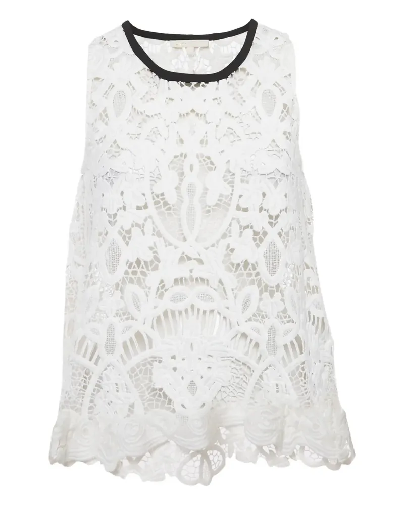 Maje Top mit Spitze - Weiß Weiß