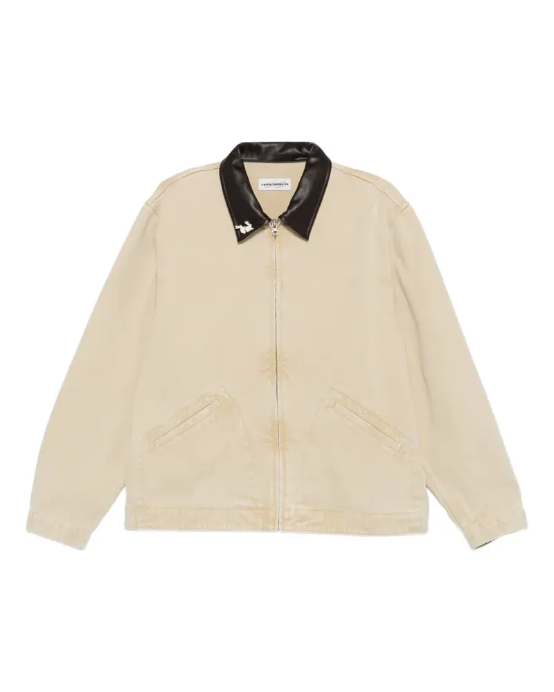 Carne Bollente polo-collar zip-fastening jacket - Nude Nude
