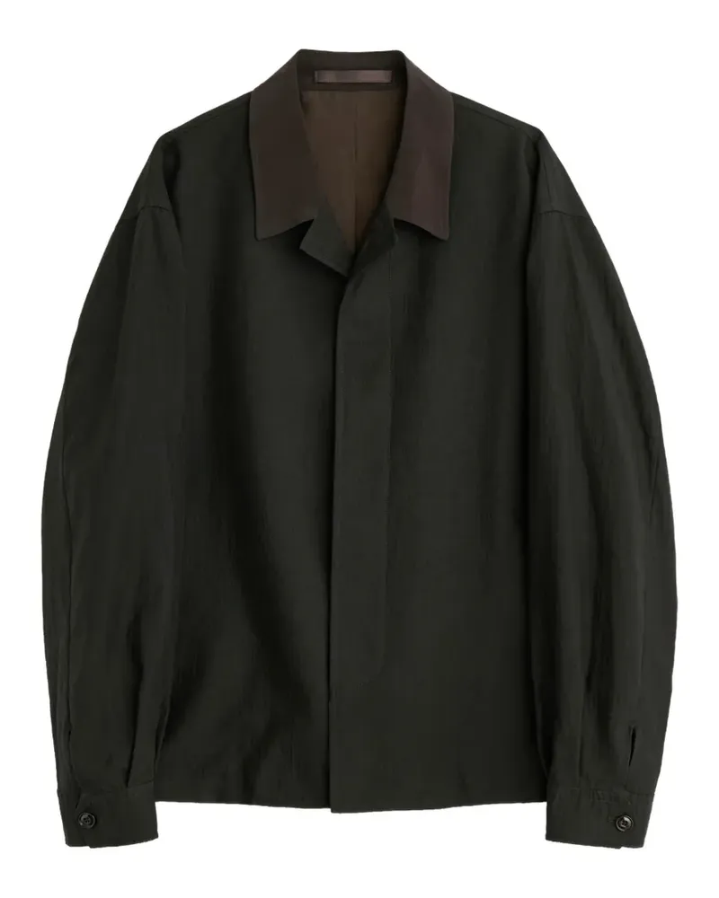 Our Legacy Jacke mit Kontrastkragen - Grün Grün