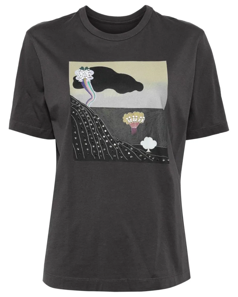 JNBY T-Shirt mit Print - Grau Grau