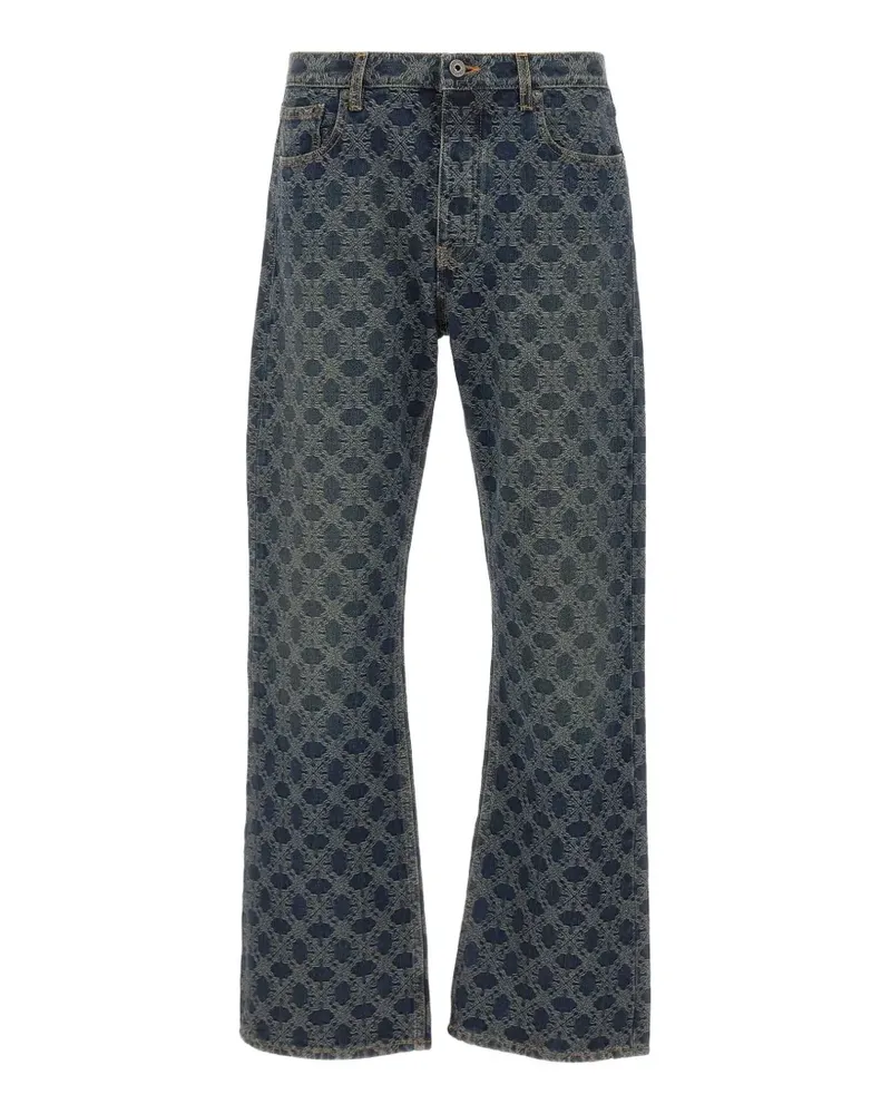 OFF-WHITE Arrow Jeans aus Jacquard mit Monogramm - Blau Blau