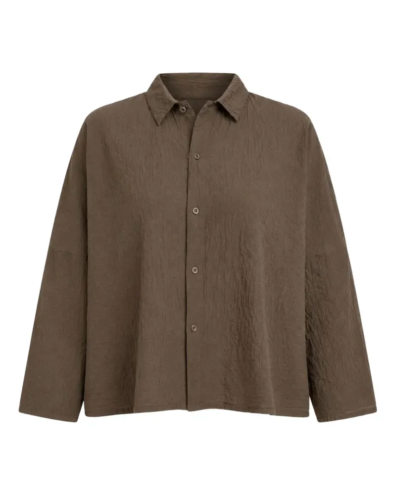 LABO.ART Tina crinkled button-down cotton shirt - Braun Braun