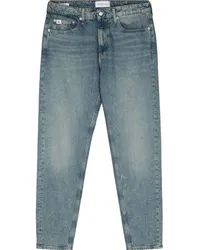 Calvin Klein Halbhohe Straight-Leg-Jeans Blau