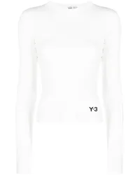 Y-3 T-Shirt aus Bio-Baumwolle mit Logo-Print Weiß