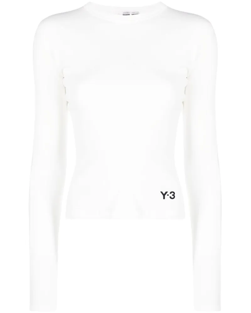 Y-3 T-Shirt aus Bio-Baumwolle mit Logo-Print - Weiß Weiß