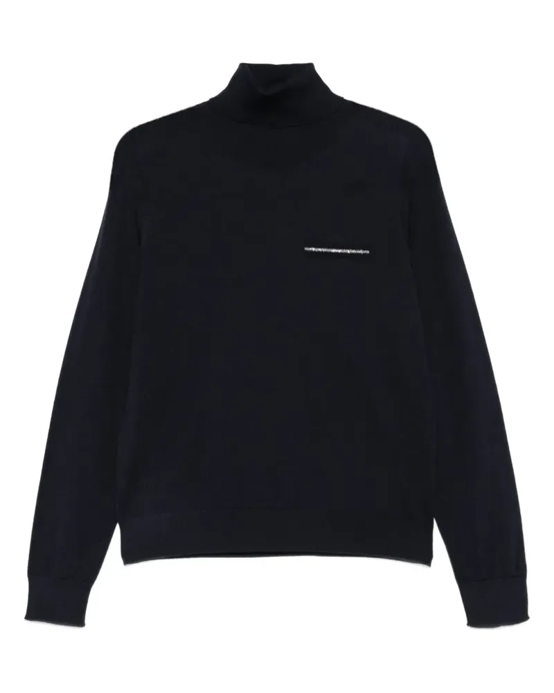 Peserico Pullover mit Stehkragen - Blau Blau