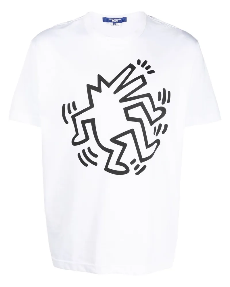 Junya Watanabe x Keith Haring T-Shirt mit Print Weiß