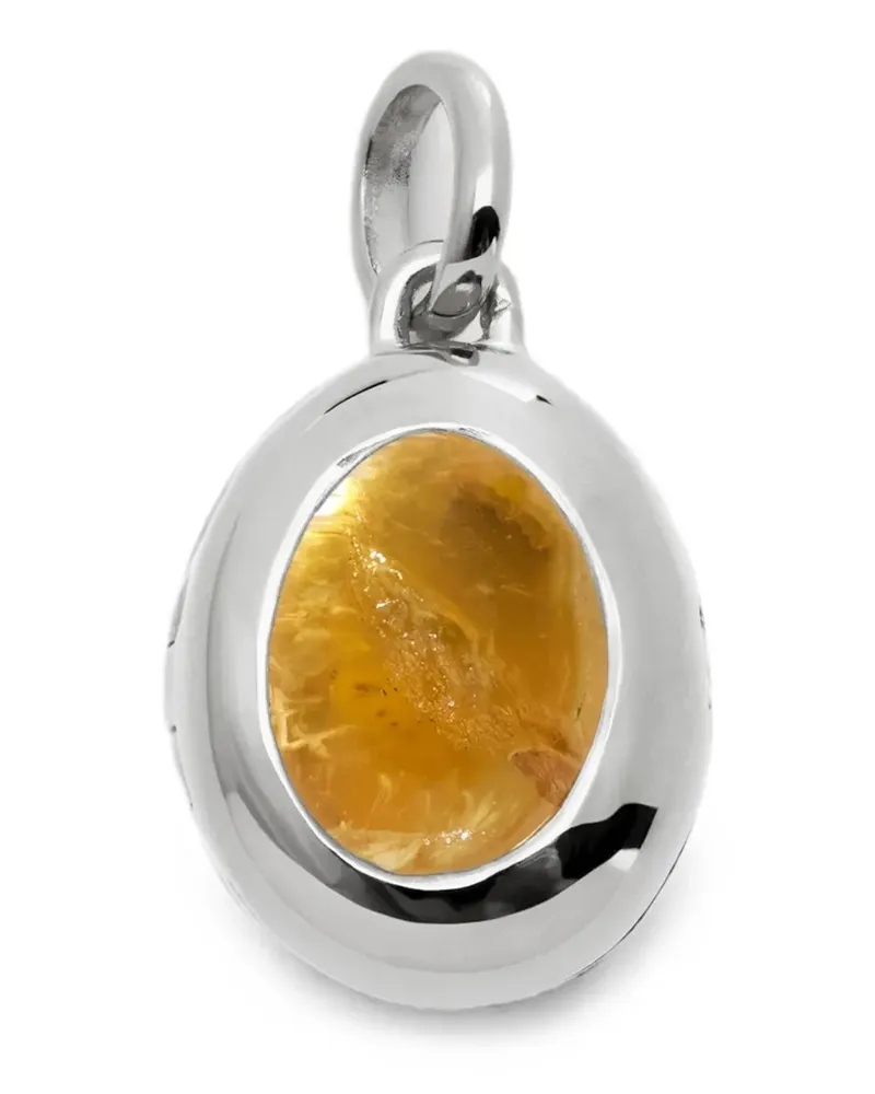 Monica Vinader November Birthstone Halskette mit Zitrin - Silber Silber
