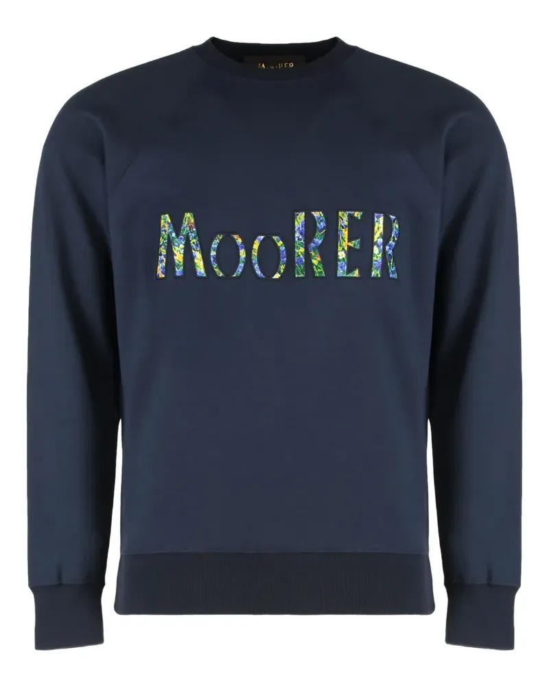 MOORER Sweatshirt mit Raglanärmeln - Blau Blau