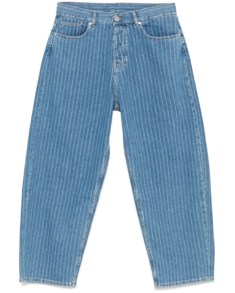 Drôle de Monsieur Le Jean Baggy Rayures Jeans - Blau Blau