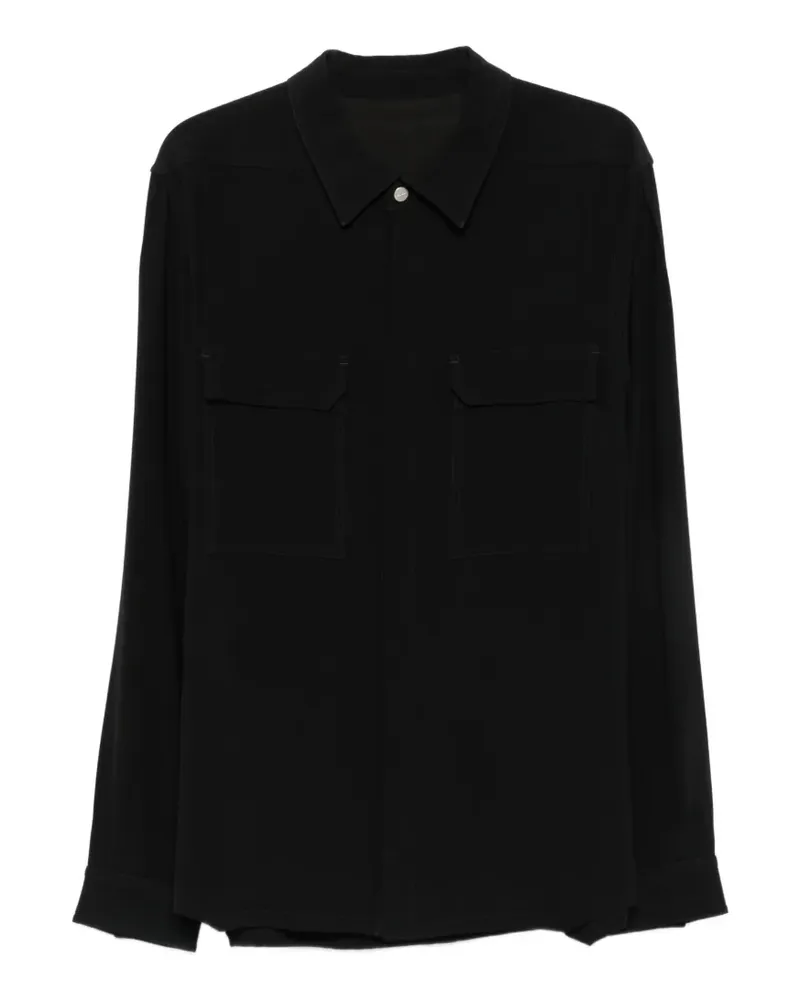Rick Owens Langärmeliges Hemd - Schwarz Schwarz