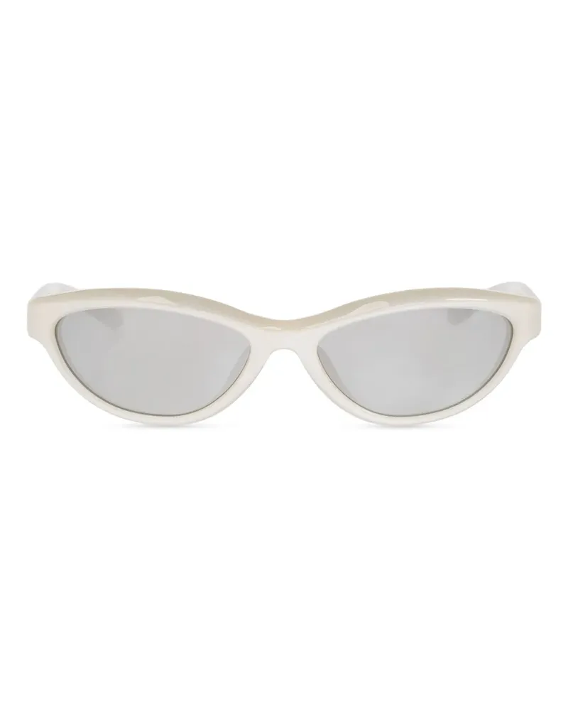 Jacquemus Sonnenbrille mit Logo-Print - Weiß Weiß