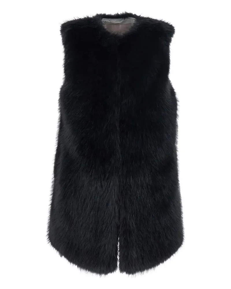 Herno Weste aus Faux Fur - Schwarz Schwarz