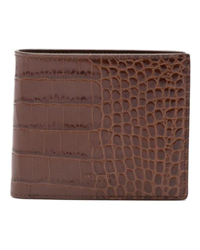 Tom Ford croc-embossed bi-fold wallet - Braun Braun