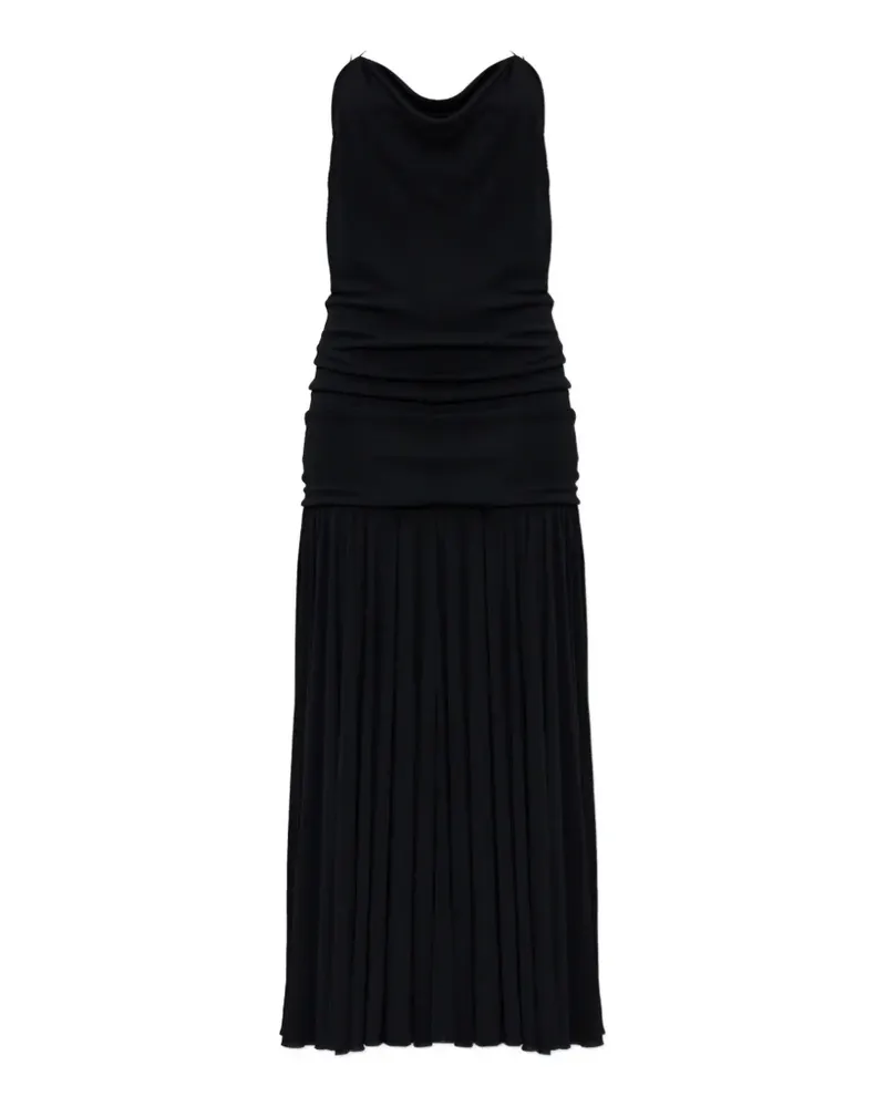 Jacquemus Abiha gathered-waist low-back maxi dress - Schwarz Schwarz