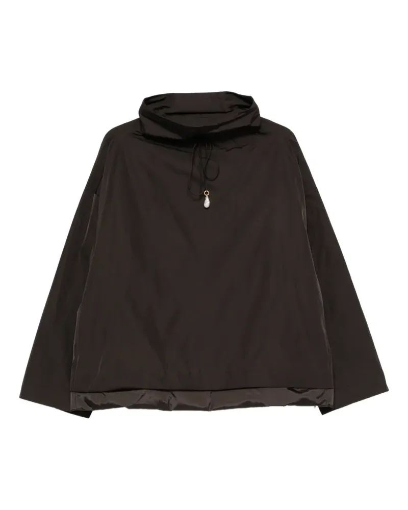Carven Regenmantel mit Perlenanhänger und Stehkragen - Braun Braun