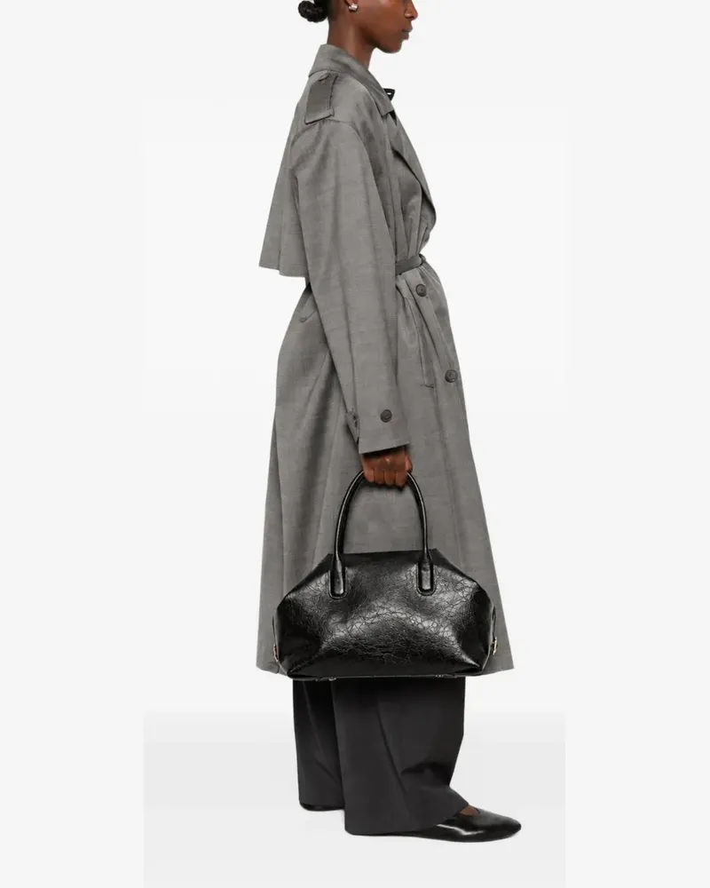 THEMOIRÈ small Talia Trank crinkled tote bag - Schwarz Schwarz