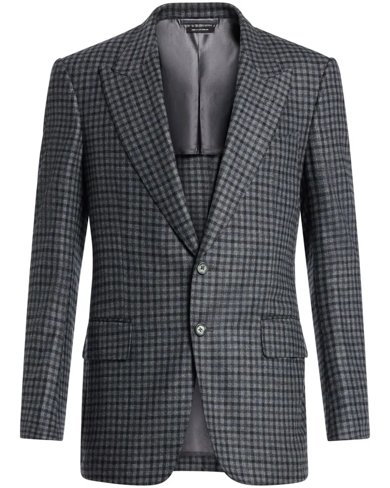 Tom Ford Kariertes Sakko - Grau Grau