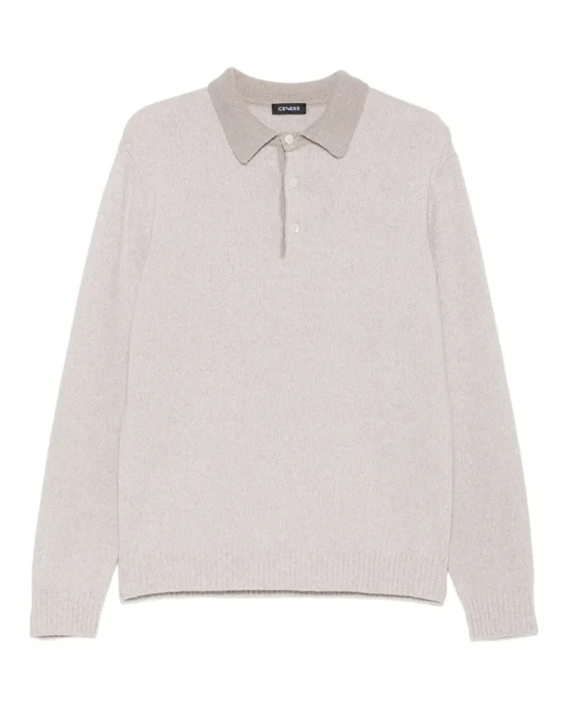 CENERE GB Gestricktes Poloshirt - Nude Nude