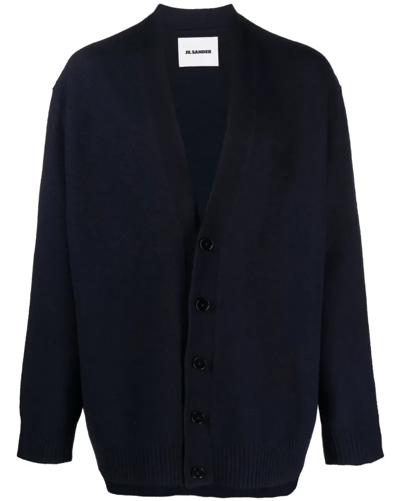 Jil Sander Cardigan mit V-Ausschnitt - Blau Blau