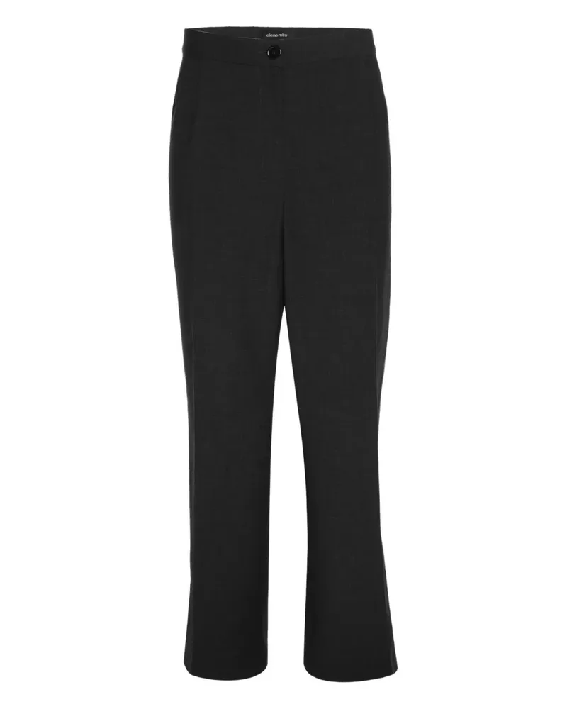 Elena Mirò Hose mit weitem Bein - Schwarz Schwarz