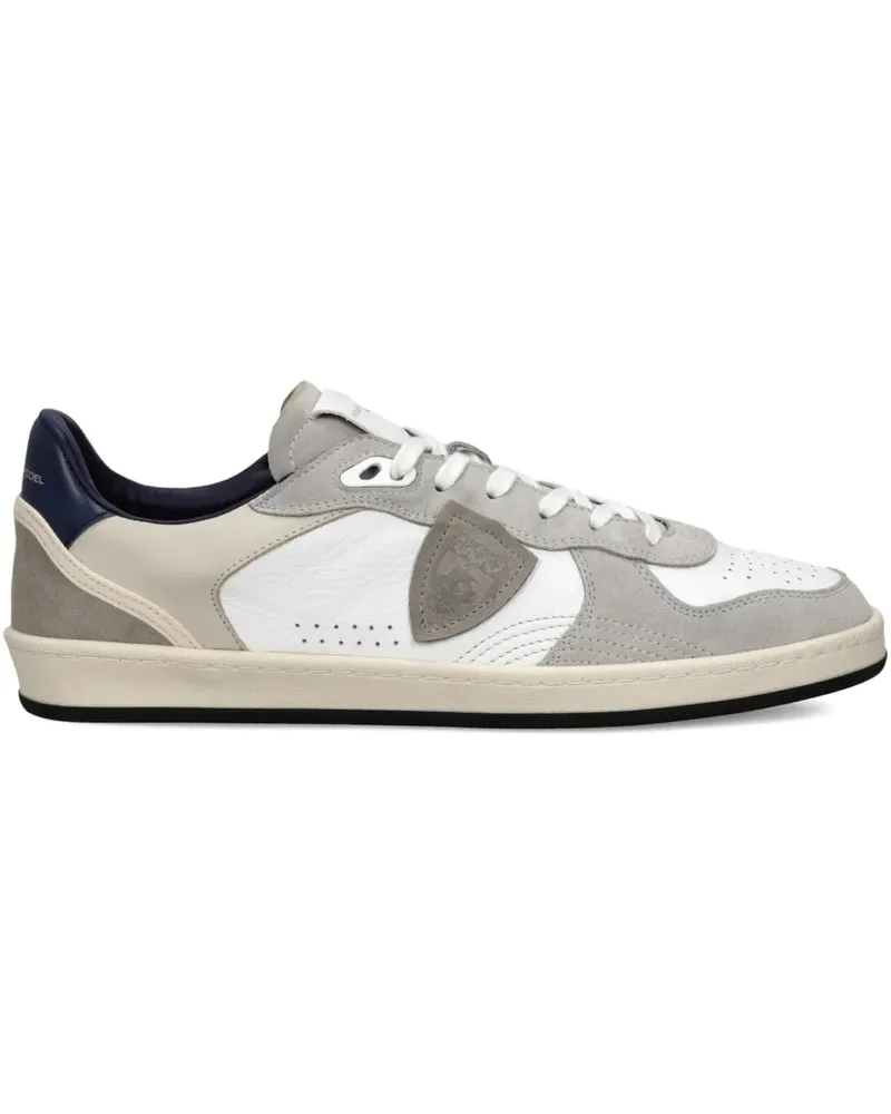 Philippe Model Pegal Sneakers mit perforiertem Patch - Weiß Weiß