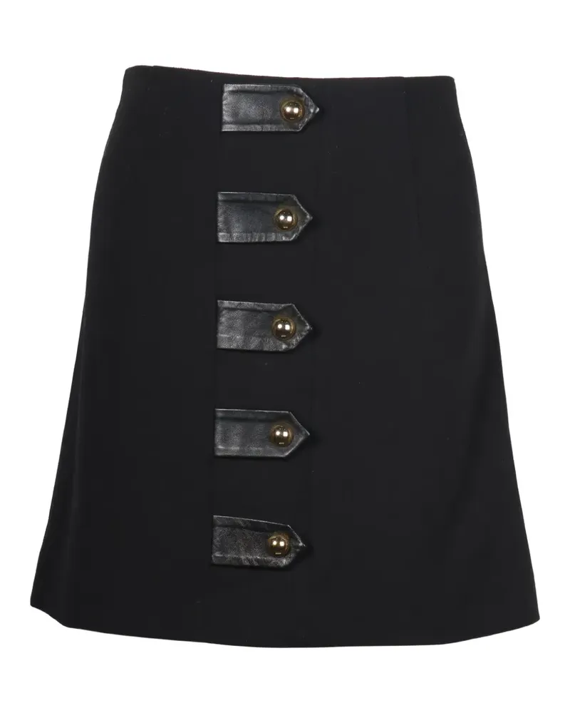 Sandro Minirock mit Lederdetail - Schwarz Schwarz