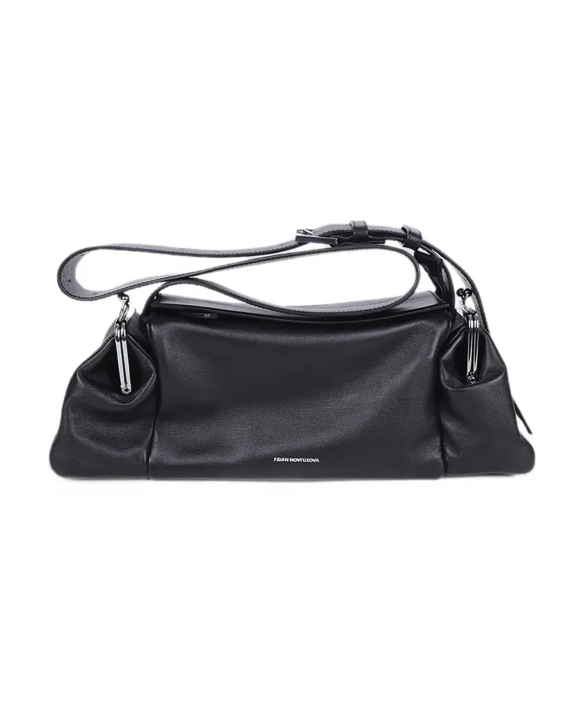 Fidan Novruzova Lala leather shoulder bag - Schwarz Schwarz