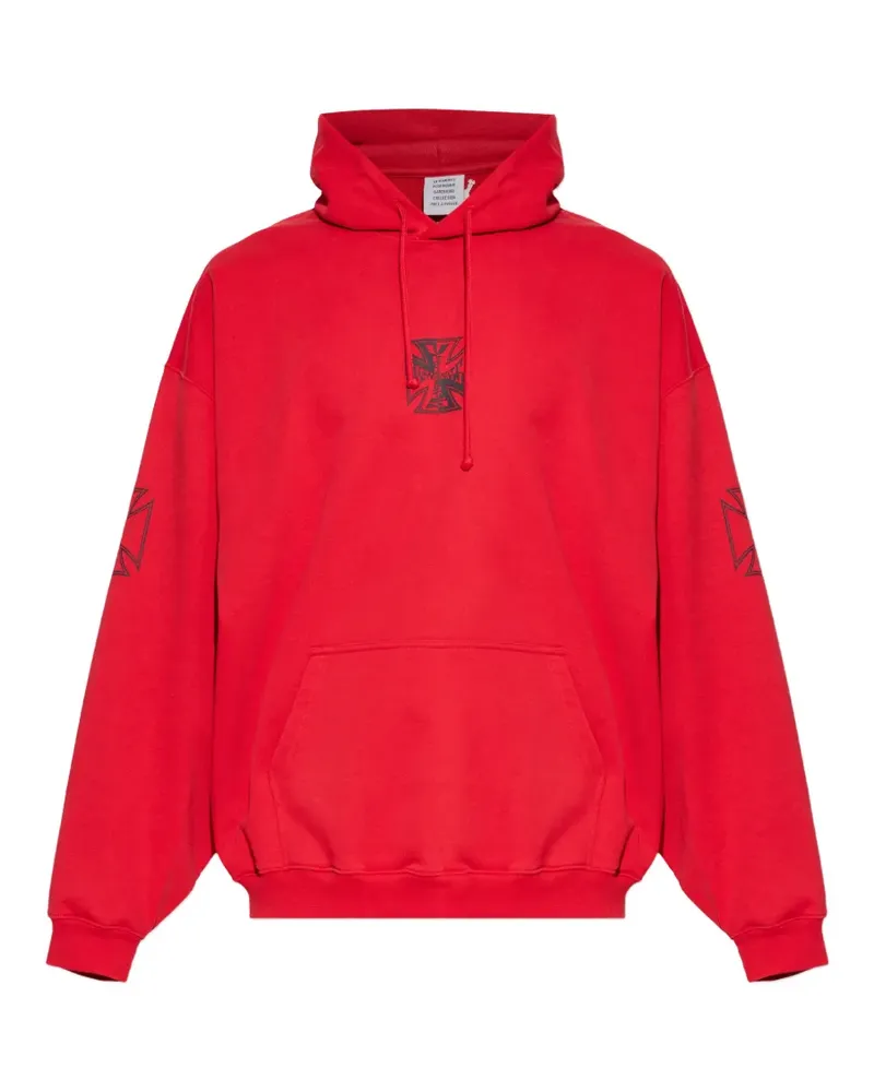 VETEMENTS graphic-print hoodie - Rot Rot