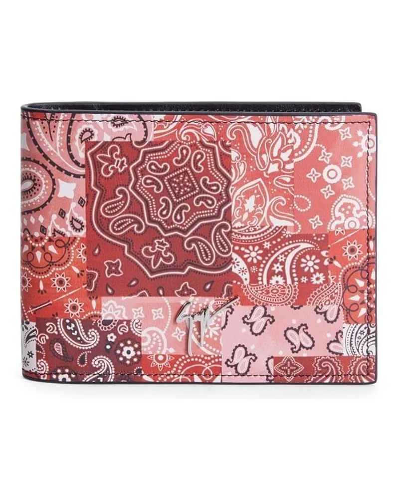 Giuseppe Zanotti Portemonnaie mit Paisley-Print - Rot Rot