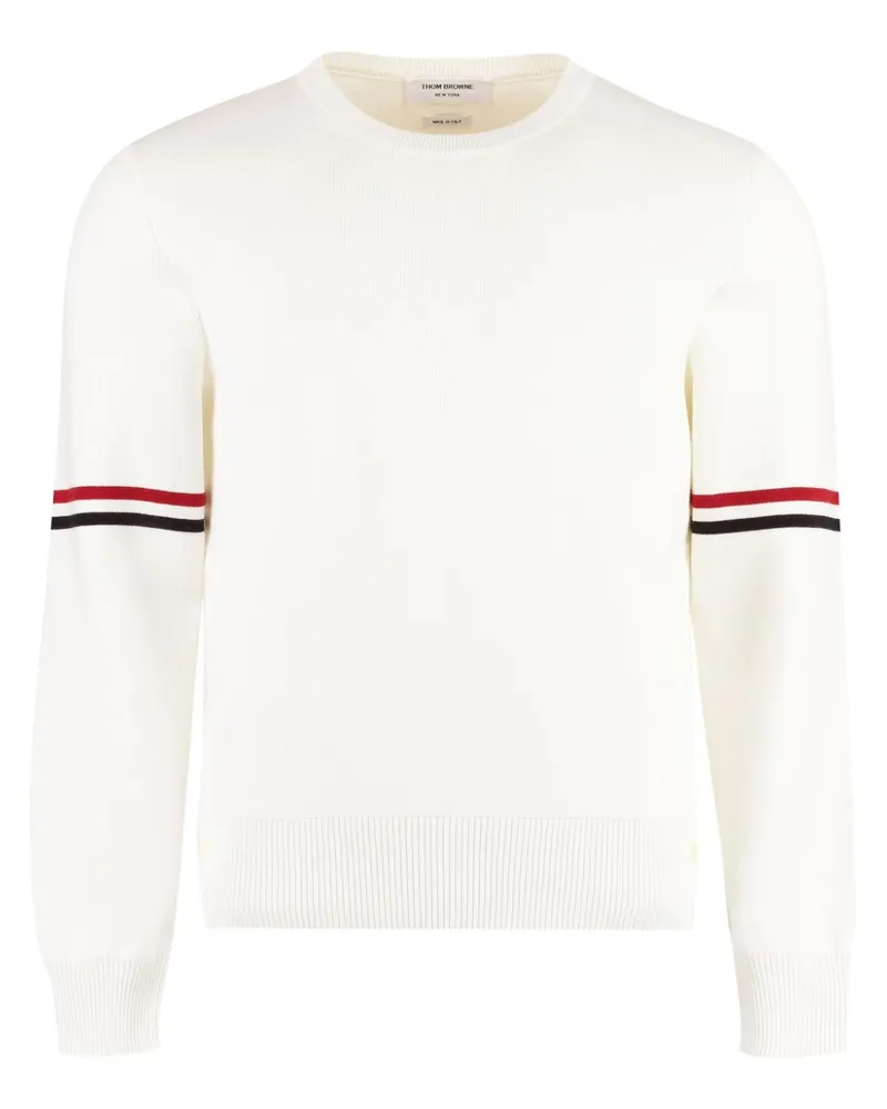 Thom Browne Pullover mit rundem Ausschnitt - Weiß Weiß