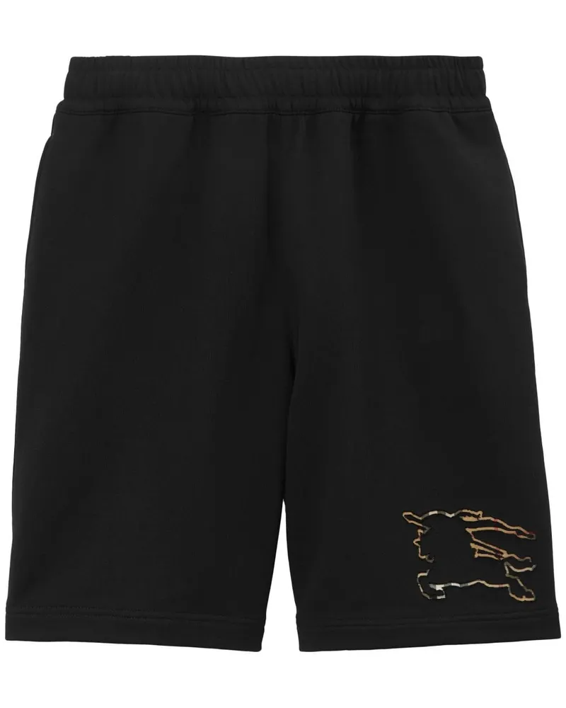 Burberry Shorts mit Ritteremblem - Schwarz Schwarz