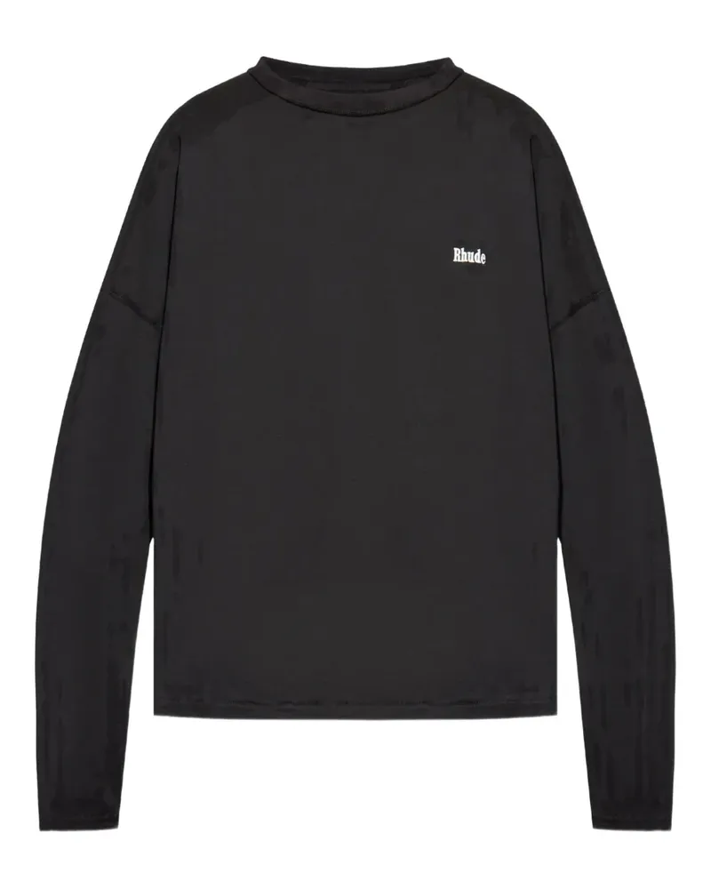 RHUDE Sweatshirt mit Logo-Stickerei - Schwarz Schwarz