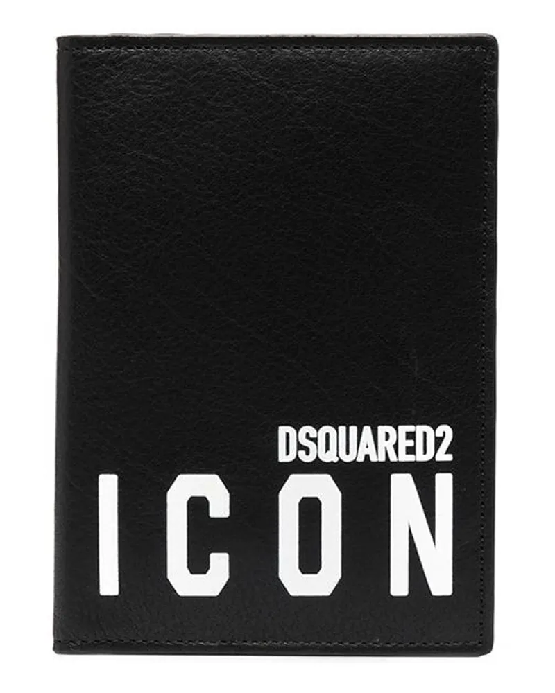 Dsquared2 Kartenetui mit "Icon"-Print Schwarz