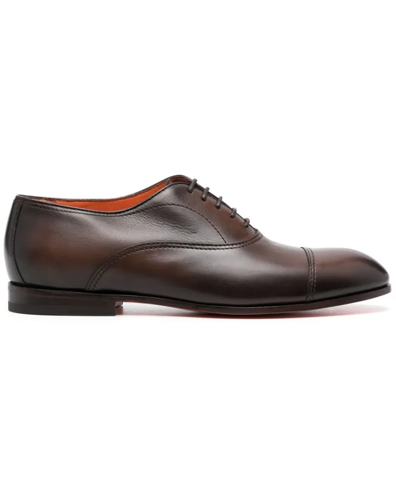 Santoni Oxford-Schuhe mit mandelförmiger Kappe - Braun Braun