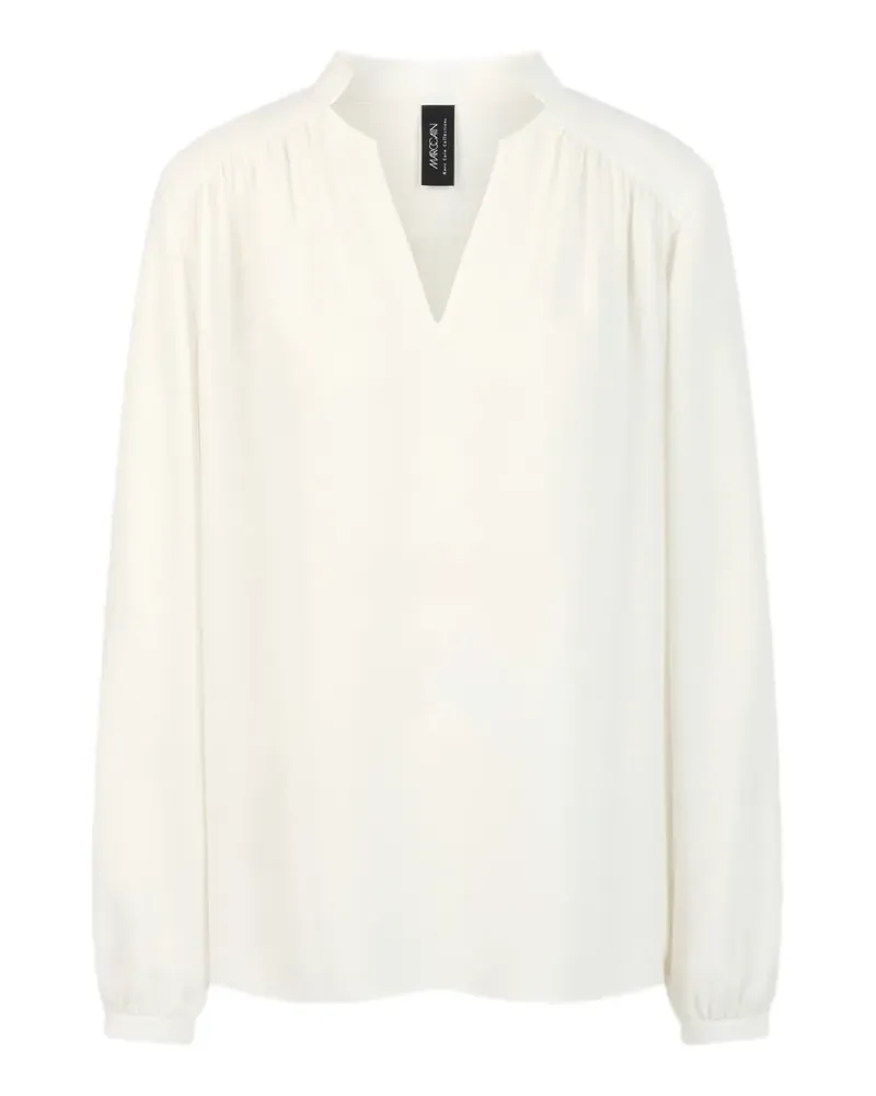 Marc Cain button-cuff pleated blouse - Weiß Weiß