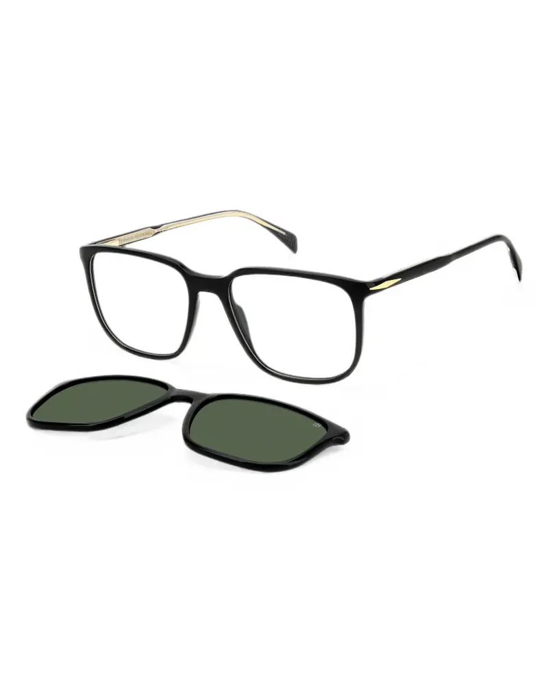 EYEWEAR by DAVID BECKHAM square-frame clip-on glasses - Schwarz Schwarz