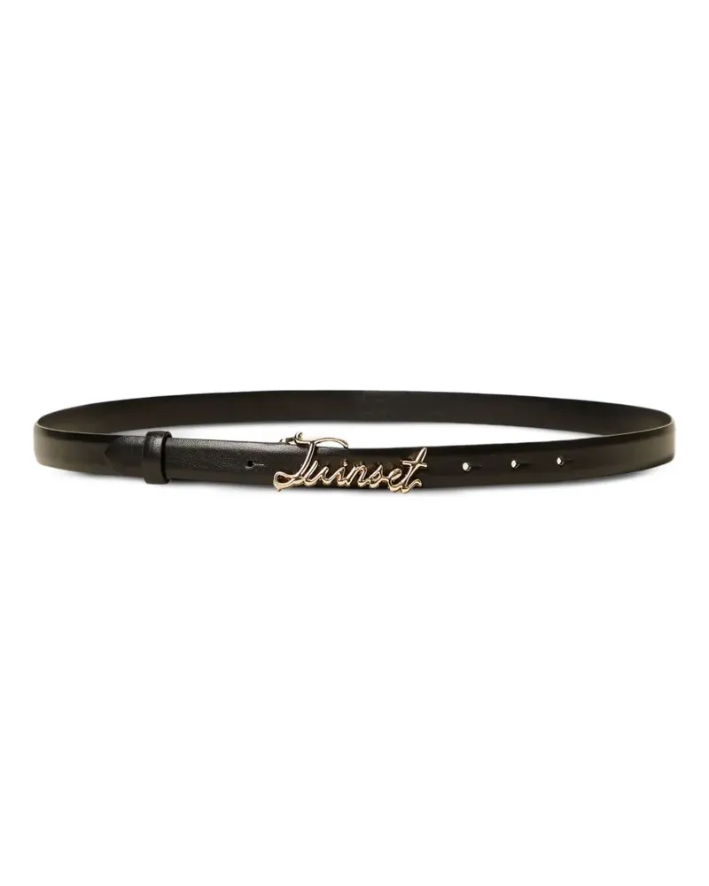 Twin-Set Gürtel mit Logo - Schwarz Schwarz