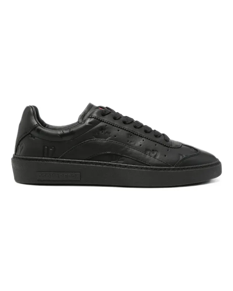 Dsquared2 Rider logo-embossed leather sneakers - Schwarz Schwarz