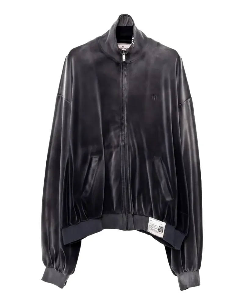 MIHARAYASUHIRO velour zip-up track jacket - Grau Grau
