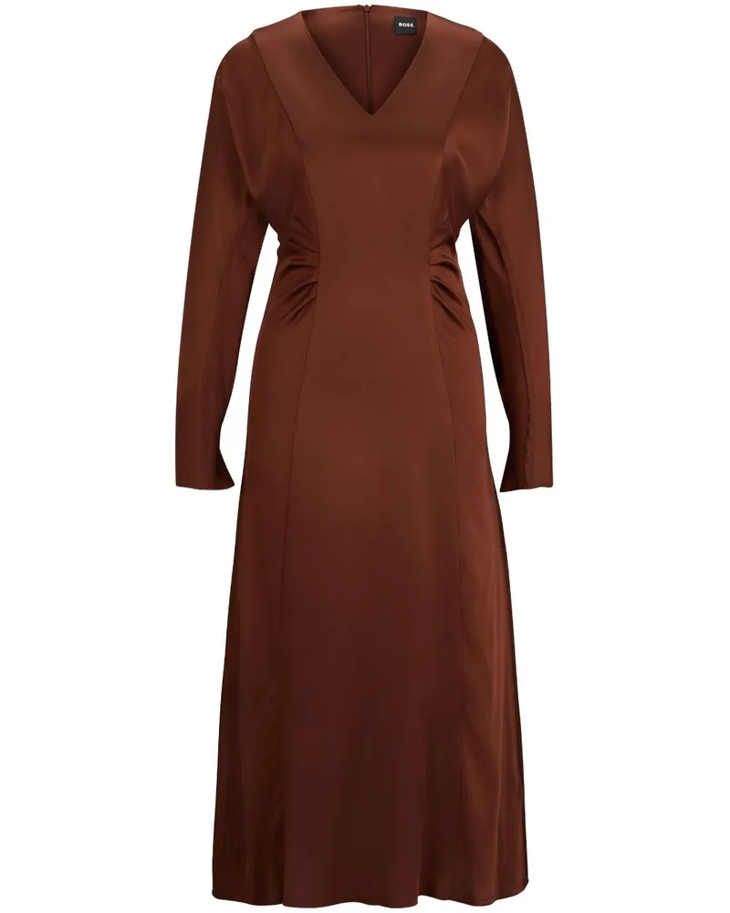 HUGO BOSS Minikleid aus Satin - Braun Braun