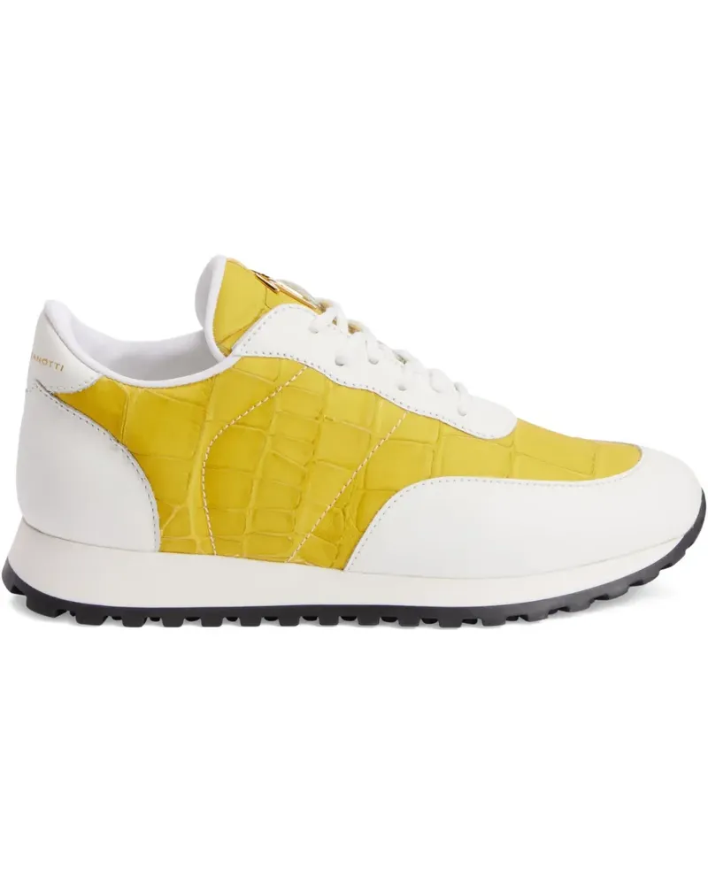 Giuseppe Zanotti Jimi Sneakers mit Kroko-Optik - Gelb Gelb