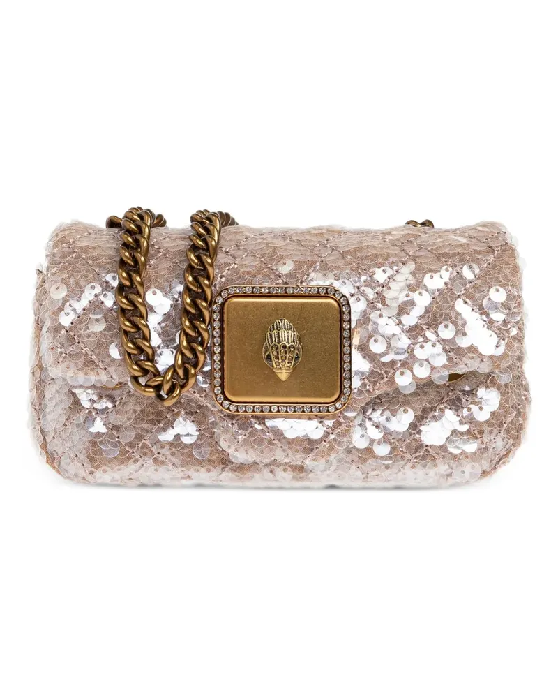 Kurt Geiger nano Long Pimlico sequin-embellish shoulder bag - Nude Nude